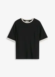 T-shirt à liserés en dentelle, bonprix