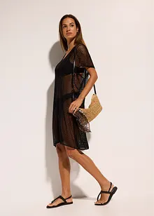 Robe de plage en viscose aspect crochet, bonprix
