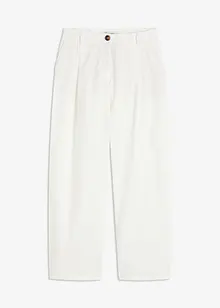 Pantalon à pinces en twill de coton, bonprix