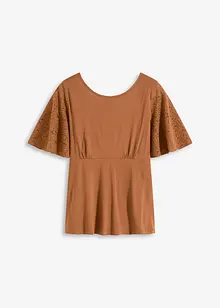 T-shirt à manches en dentelle, bonprix
