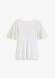 T-shirt à manches en dentelle, bonprix
