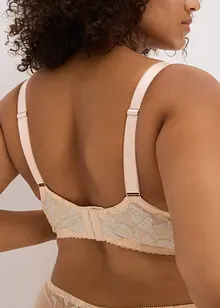 Soutien-gorge minimiseur à armatures et dentelle Lurex bicolore, bonprix