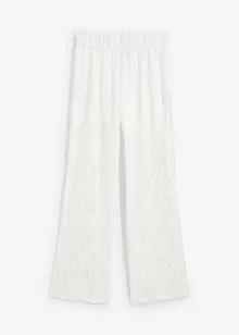 Pantalon en dentelle à taille élastiquée, bonprix