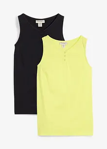 Lot de 2 tops 100% coton, bonprix
