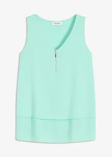 Top en viscose à encolure zippée, bonprix