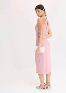 Robe midi en crêpe texturé, bonprix