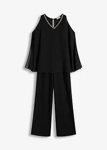 Combinaison avec haut drapé et strass, bonprix