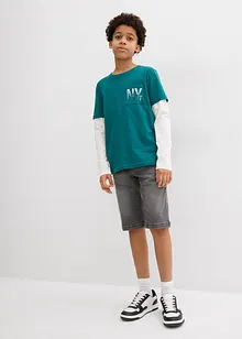 Bermuda garçon en jean extensible, Regular, bonprix