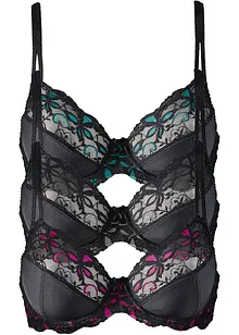 Lot de 3 soutiens-gorge à armatures, bonprix