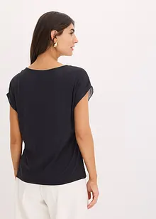 T-shirt à empiècement tissé, bonprix