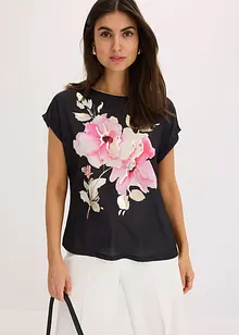 T-shirt à empiècement tissé, bonprix