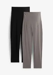 Lot de 2 leggings de grossesse coupe corsaire, bonprix