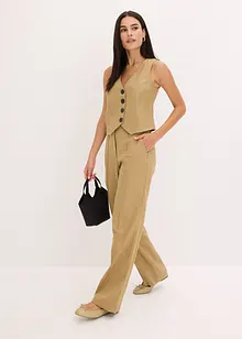 Gilet sans manches en lin majoritaire, bonprix