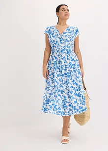 Robe longue fluide avec volants, bonprix