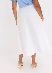 Jupe midi fluide en viscose mélangée, bonprix