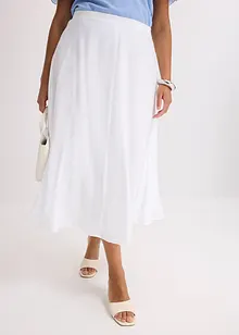 Jupe midi fluide en viscose mélangée, bonprix