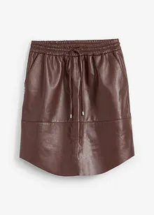 Jupe en cuir nappa d’agneau, bonprix