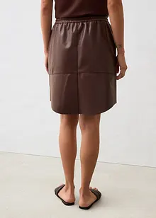 Jupe en cuir nappa d’agneau, bonprix