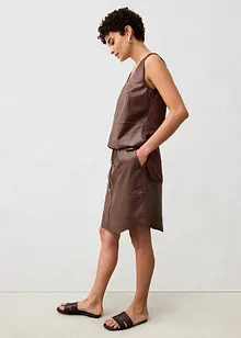 Jupe en cuir nappa d’agneau, bonprix
