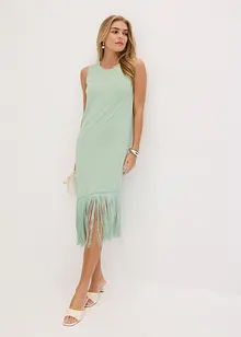 Robe en jersey à franges, bonprix