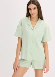 Pyjashort boutonné en gaze de coton, bonprix