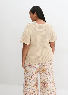 Pull ajouré avec lin, bonprix