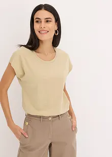 T-shirt, effet lin, bonprix