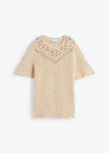 Pull ajouré avec lin, bonprix