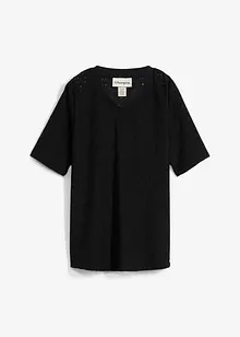 T-shirt en crêpe avec broderies anglaises, bonprix