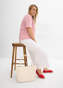 Jean large, taille haute, raccourci, bonprix