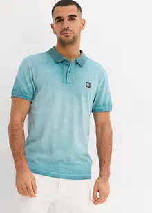 Polo en maille piquée, aspect délavé, bonprix
