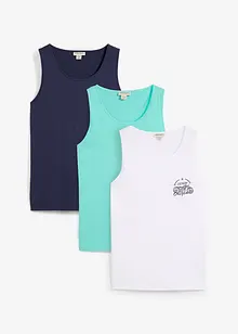 Lot de 3 débardeurs 100% coton, bonprix