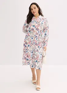 Robe-chemise imprimée en viscose fluide, bonprix