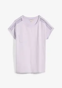T-shirt ample avec dentelle, bonprix