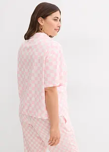Blouse manches courtes à carreaux, bonprix