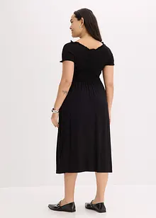 Robe midi à haut smocké, bonprix