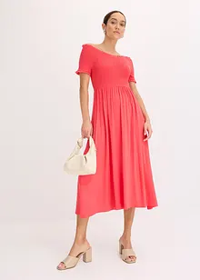 Robe midi à haut smocké, bonprix