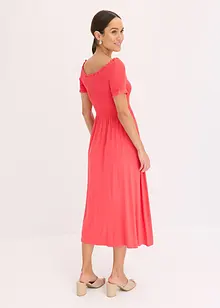 Robe midi à haut smocké, bonprix
