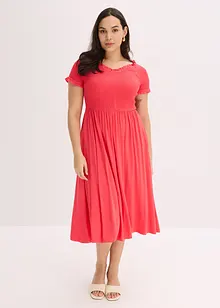Robe midi à haut smocké, bonprix