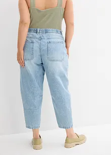 Jean barrel taille mi-haute peu extensible, cropped, bonprix