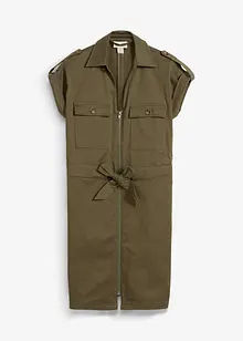 Robe en twill de coton élastiqué, bonprix