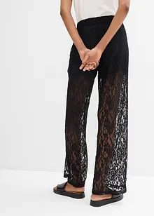 Pantalon en dentelle à taille élastiquée, bonprix