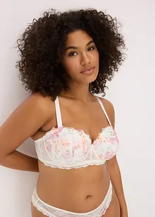 Soutien-gorge balconnet avec broderies imprimées, bonprix