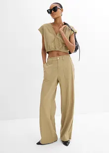 Top blouse raccourci, bonprix
