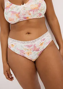 Lot de 5 slips Maxi coton et dentelle, bonprix