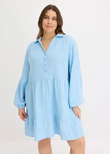 Robe courte étagée en gaze de coton, bonprix