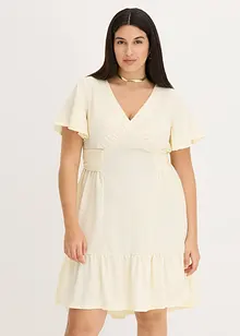 Robe légère en jersey crêpe avec manches papillon, bonprix