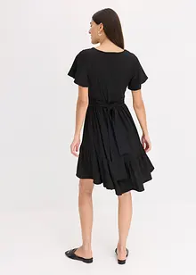 Robe légère en jersey crêpe avec manches papillon, bonprix