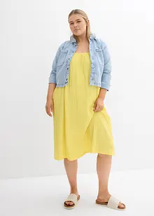 Robe en jersey crêpe gaufré, bonprix