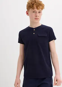 Lot de 2 T-shirts à col tunisien, bonprix